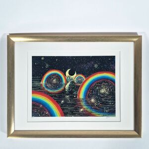 James R Eads Rainbow Party Giclee Print Signed Framed Los Angeles CA Cosmic Art